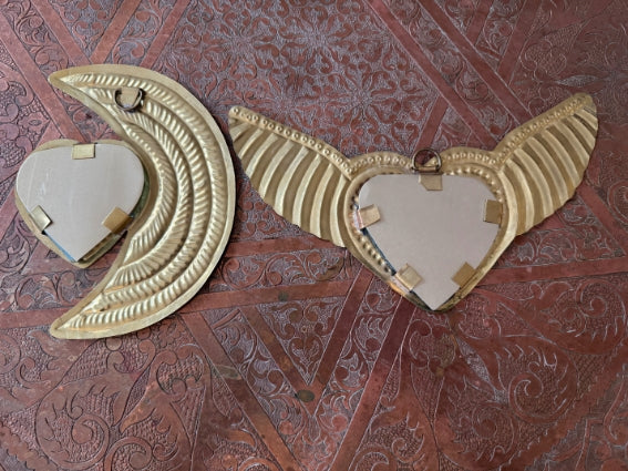 Lot de 2 miroirs en laiton, fabrication artisanale à Marrakech (lot n7)