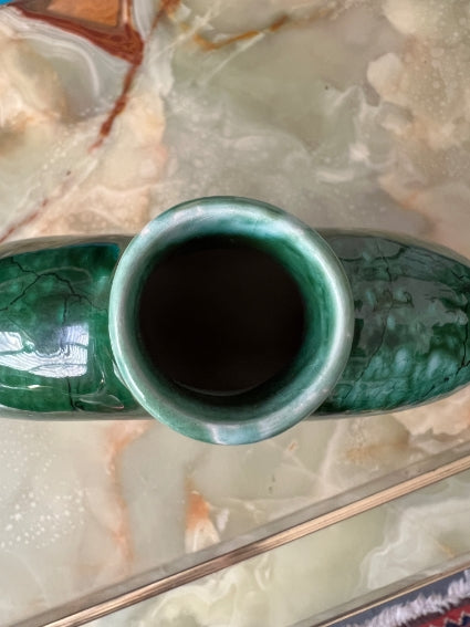 Vase coeur en céramique émaillée, fabrication artisanale à Marrakech