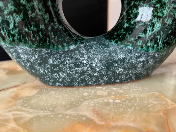 Magnifique vase en céramique émaillée, fabrication artisanale à Marrakech