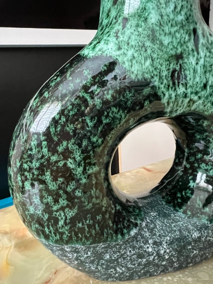 Magnifique vase en céramique émaillée, fabrication artisanale à Marrakech