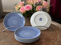 Lot de 6 assiettes 17 cm porcelaine COCEMA de Fès, Maroc