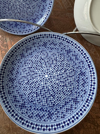 Lot de 6 assiettes 17 cm porcelaine COCEMA de Fès, Maroc