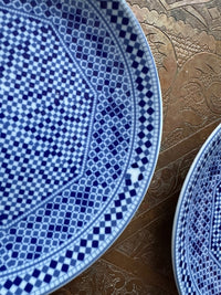 Lot de 6 assiettes 17 cm porcelaine COCEMA de Fès, Maroc