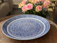 Grand plat rond 40,5 cm porcelaine COCEMA de Fès, Maroc