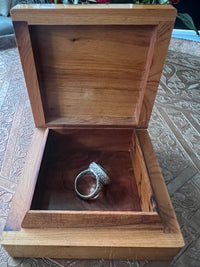 Boîte à bijoux carrée en bois de thuya du Maroc et nacre
