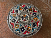 Boîte à bijoux en céramique et métal, fabrication artisanale à Fès, Maroc (modèle n3)