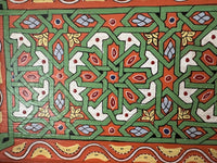 Plateau "zwak" boho en bois peint à la main, fabriqué à Marrakech, taille 25x35 cm (N2)