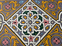 Plateau "zwak" boho en bois peint à la main, fabriqué à Marrakech, taille 30x43 cm (N3)
