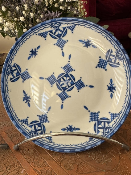 Lot de 2 assiettes 20 cm céramique COCEMA de Fès, Maroc, motif "Broderie Bleue"