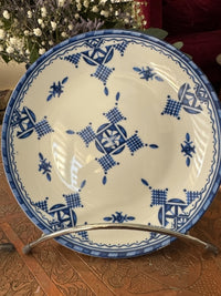 Lot de 2 assiettes 20 cm céramique COCEMA de Fès, Maroc, motif "Broderie Bleue"