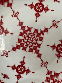 Lot de 2 assiettes 26 cm céramique COCEMA de Fès, Maroc, motif "Broderie Rouge"