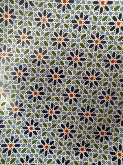 Lot de 2 assiettes 24 cm céramique COCEMA de Fès, Maroc, motif "Fès Medina"