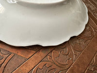 Lot de 6 assiettes 15 cm porcelaine COCEMA de Fès, Maroc, décor de paon sur fond turquoise
