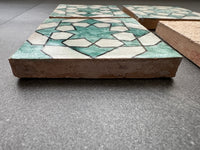 Lot de 4 carreaux de zellige marocains, fabrication artisanale à Fès, pour sols ou murs (M1)