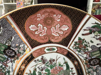 Plat rond 32 cm porcelaine COCEMA de Fès, Maroc, décor "Taous" (P1)