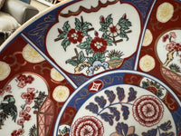 Plat rond 32 cm porcelaine COCEMA de Fès, Maroc, décor "Taous" (P2)