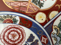 Plat rond 32 cm porcelaine COCEMA de Fès, Maroc, décor "Taous" (P2)