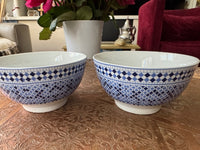 Lot de 2 bols porcelaine COCEMA de Fès, Maroc