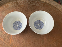 Lot de 2 bols porcelaine COCEMA de Fès, Maroc