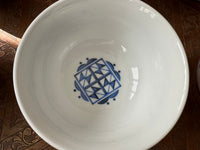Lot de 6 bols céramique COCEMA de Fès, Maroc, motif "Broderie Bleue"