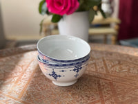 Lot de 2 bols céramique COCEMA de Fès, Maroc, motif "Broderie Bleue"
