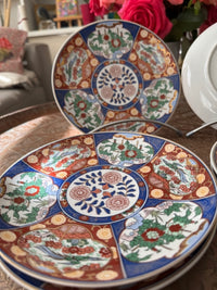 Lot de 6 assiettes à dessert 20 cm porcelaine COCEMA de Fès, Maroc, décor "Taous"