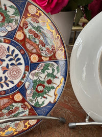 Lot de 6 assiettes à dessert 20 cm porcelaine COCEMA de Fès, Maroc, décor "Taous"