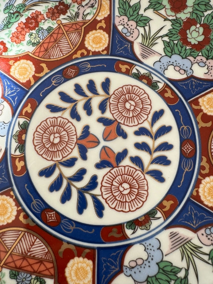 Lot de 6 assiettes à dessert 20 cm porcelaine COCEMA de Fès, Maroc, décor "Taous"