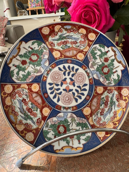 Lot de 2 assiettes à dessert 20 cm porcelaine COCEMA de Fès, Maroc, décor "Taous"