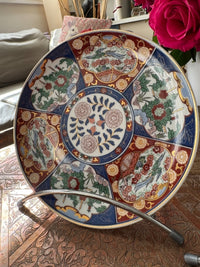 Lot de 2 assiettes à dessert 20 cm porcelaine COCEMA de Fès, Maroc, décor "Taous"