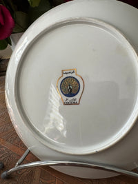 Lot de 2 assiettes à dessert 20 cm porcelaine COCEMA de Fès, Maroc, décor "Taous"