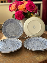 Lot de 6 assiettes 20 cm porcelaine COCEMA de Fès, Maroc