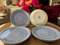 Lot de 6 assiettes 20 cm porcelaine COCEMA de Fès, Maroc