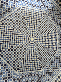 Lot de 6 assiettes 20 cm porcelaine COCEMA de Fès, Maroc