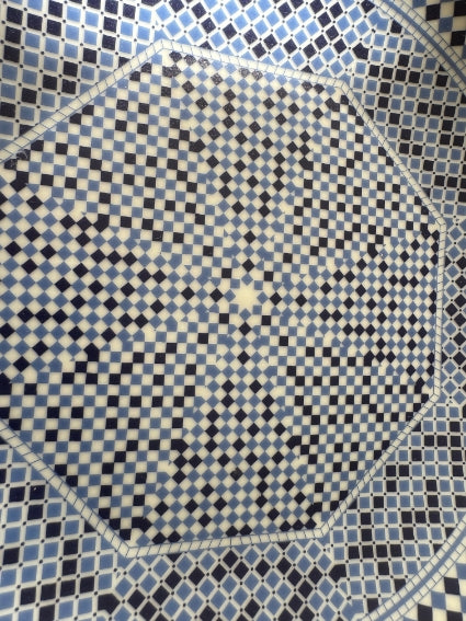 Lot de 6 assiettes 20 cm porcelaine COCEMA de Fès, Maroc