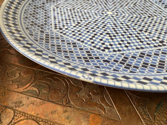 Lot de 6 assiettes 20 cm porcelaine COCEMA de Fès, Maroc