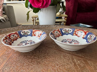 Lot de 2 coupelles en porcelaine COCEMA de Fès, Maroc, décor "Taous" (M1)