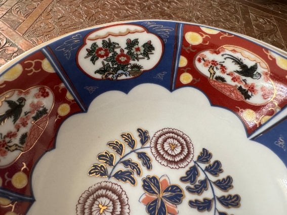 Lot de 2 coupelles en porcelaine COCEMA de Fès, Maroc, décor "Taous" (M1)