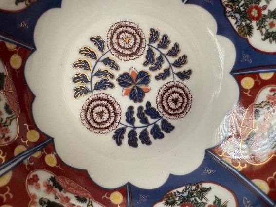 Lot de 2 coupelles en porcelaine COCEMA de Fès, Maroc, décor "Taous" (M1)