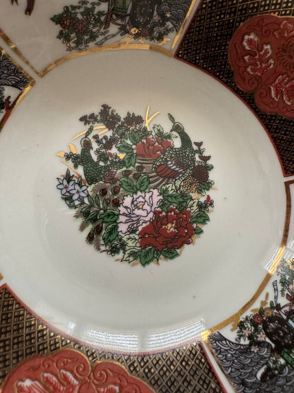 Lot de 2 coupelles en porcelaine COCEMA de Fès, Maroc, décor "Taous" (M2)