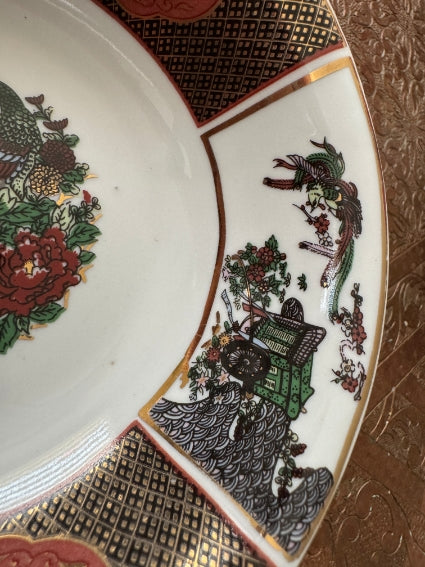 Lot de 2 coupelles en porcelaine COCEMA de Fès, Maroc, décor "Taous" (M2)