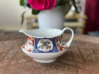 Pot à lait / saucière en porcelaine COCEMA de Fès, Maroc, décor "Taous"
