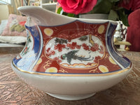 Pot à lait / saucière en porcelaine COCEMA de Fès, Maroc, décor "Taous"