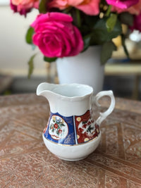 Pot à lait en porcelaine COCEMA de Fès, Maroc, décor "Taous"