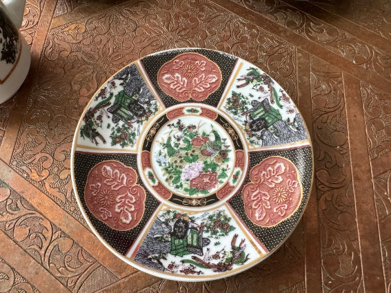 Lot de 3 tasses à espresso en porcelaine COCEMA de Fès, Maroc, décor "Taous"