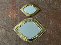 Lot de 2 miroirs oeil en laiton, fabrication artisanale à Marrakech