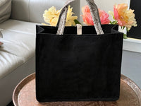 Sac ethnique d'inspiration berbère du Maroc, beige et noir