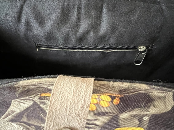 Sac ethnique d'inspiration berbère du Maroc, beige et noir