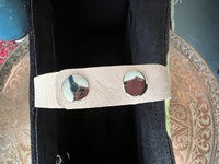 Sac ethnique d'inspiration berbère du Maroc, bleu et vert