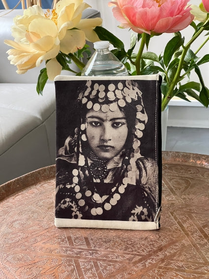 Pochette ethnique d'inspiration Berbère, fabriquée au Maroc